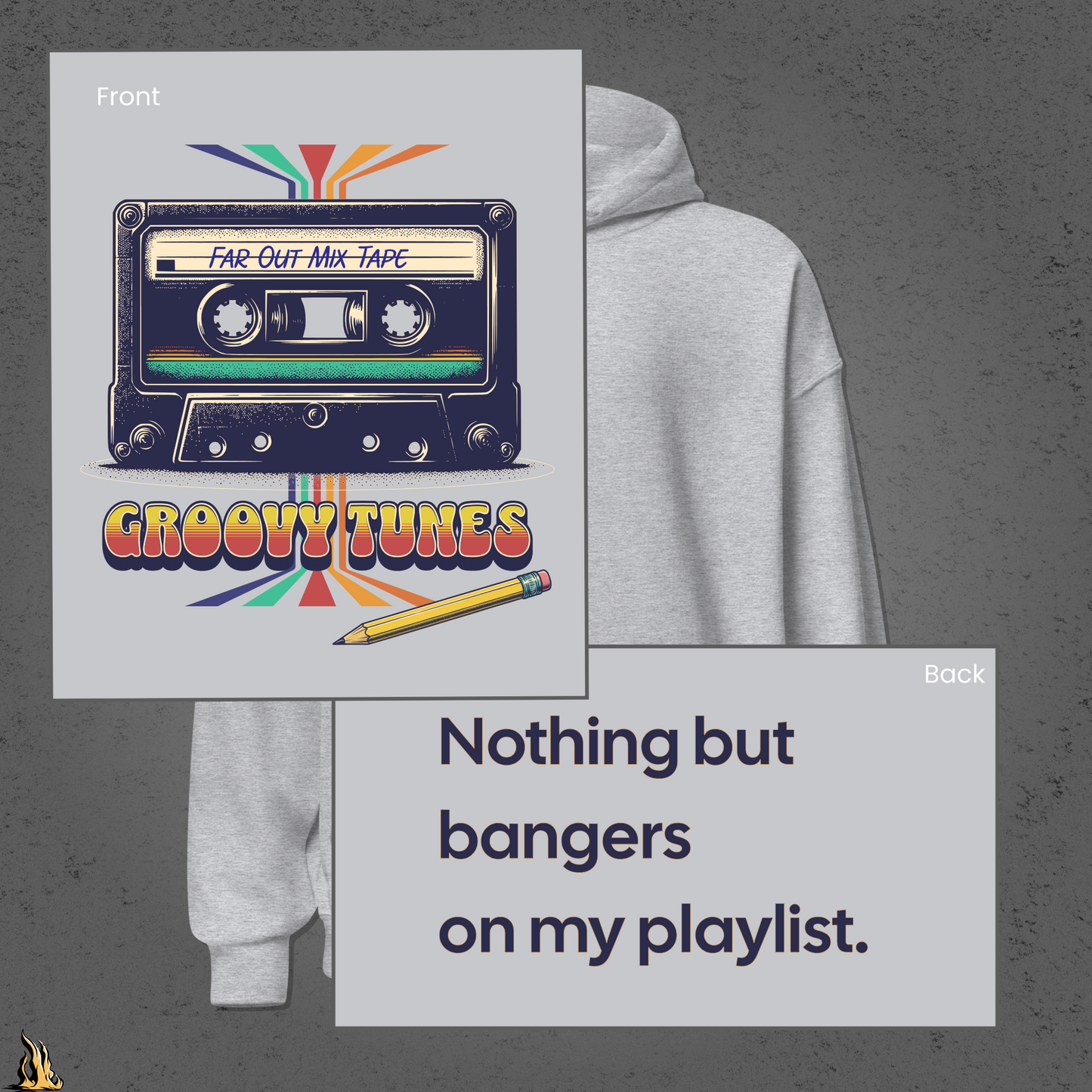 Groovy Tunes Retro Cassette Tape Unisex Hoodie