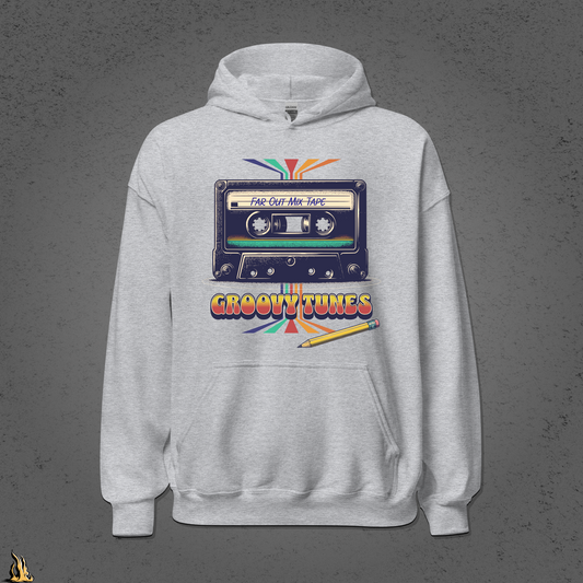 Groovy Tunes Retro Cassette Tape Unisex Hoodie