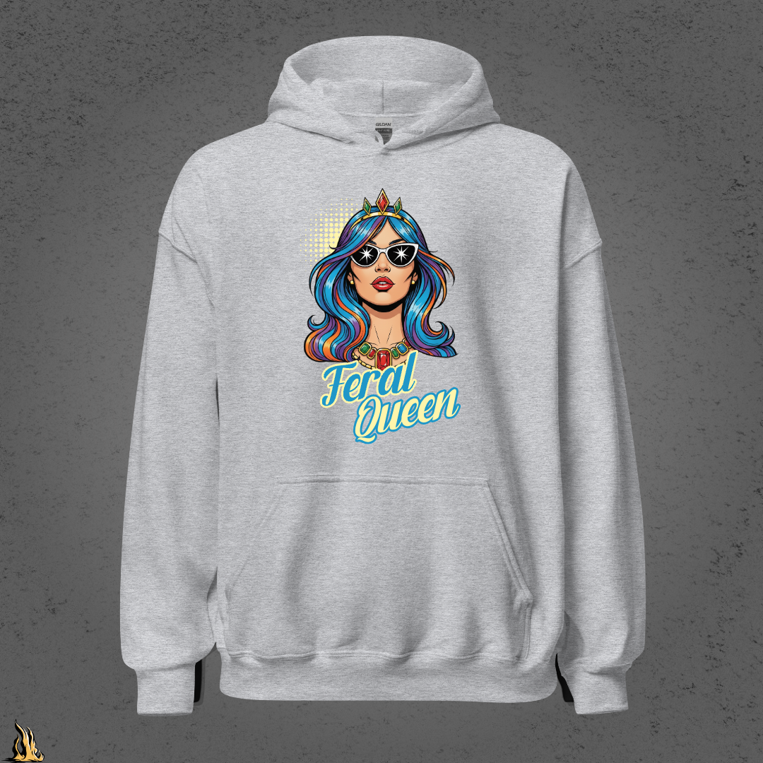 Feral Queen Graphic Unisex Hoodie – Moonlight Edition