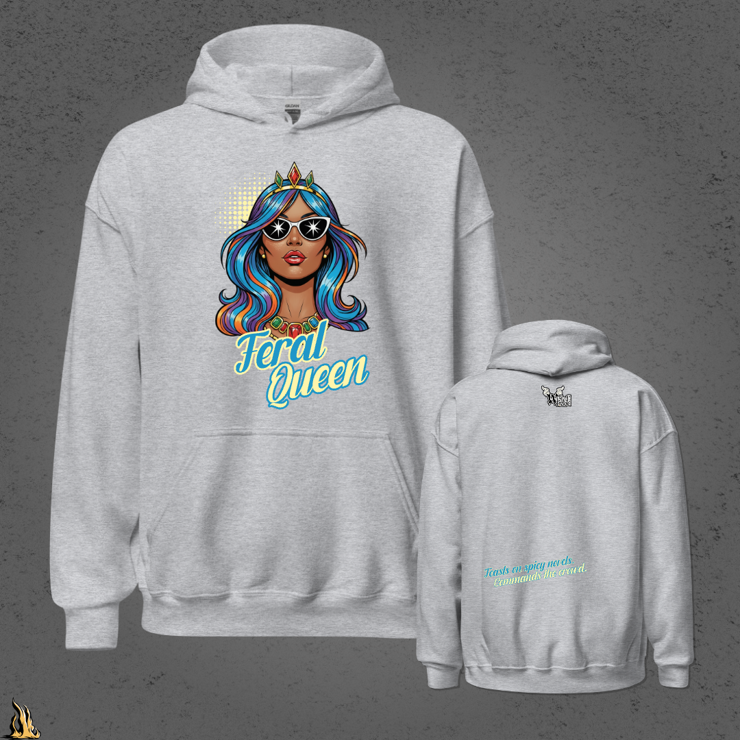 Feral Queen Graphic Unisex Hoodie – Stardust Edition