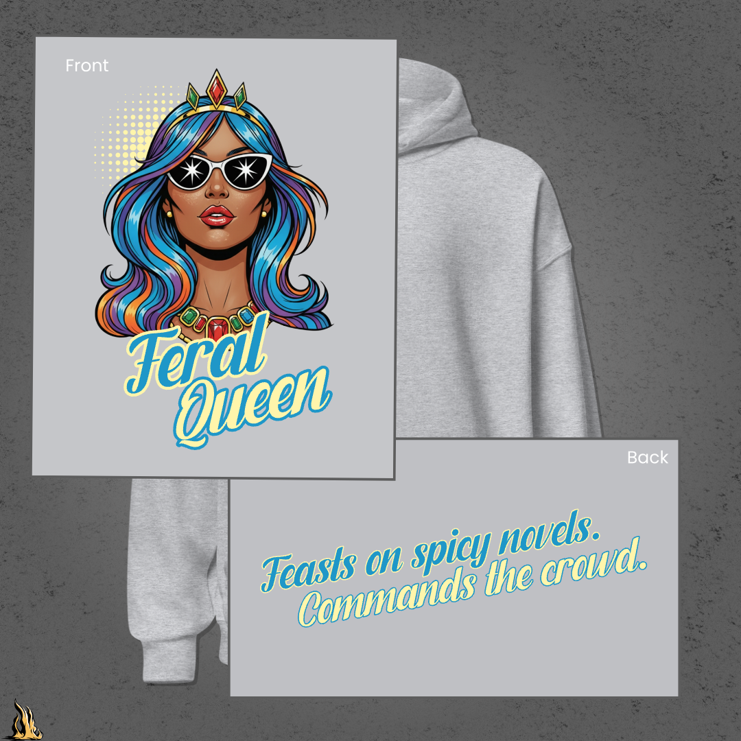 Feral Queen Graphic Unisex Hoodie – Stardust Edition