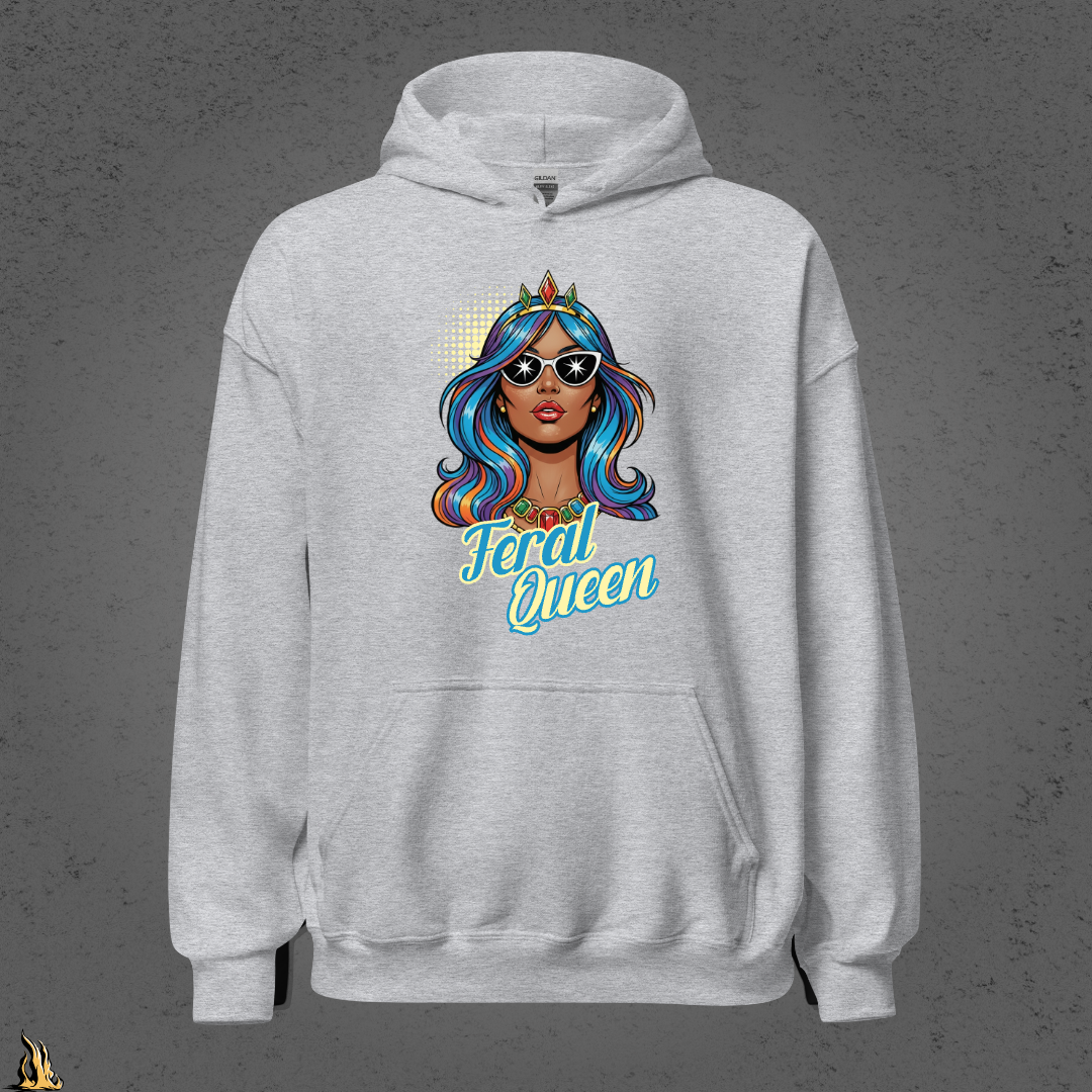 Feral Queen Graphic Unisex Hoodie – Stardust Edition