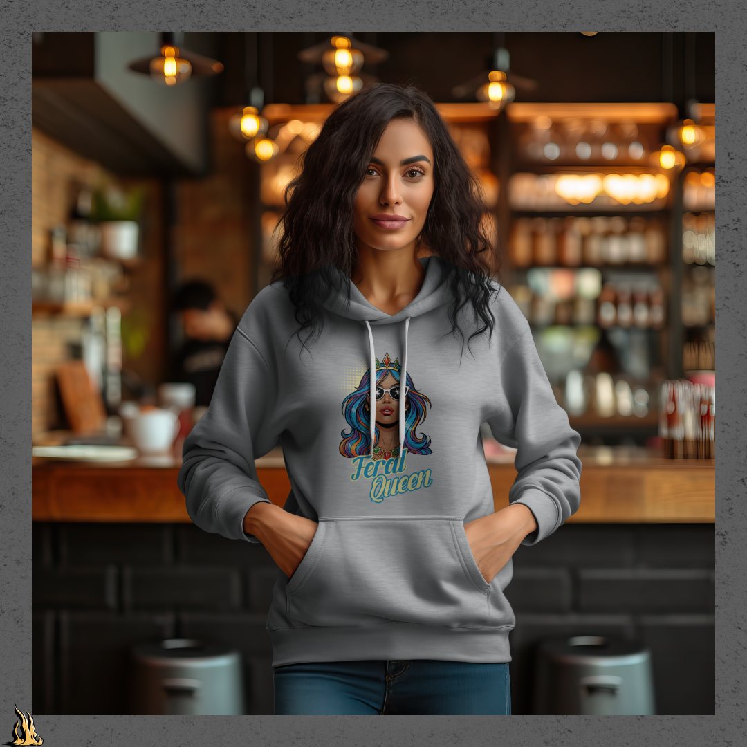 Feral Queen Graphic Unisex Hoodie – Stardust Edition
