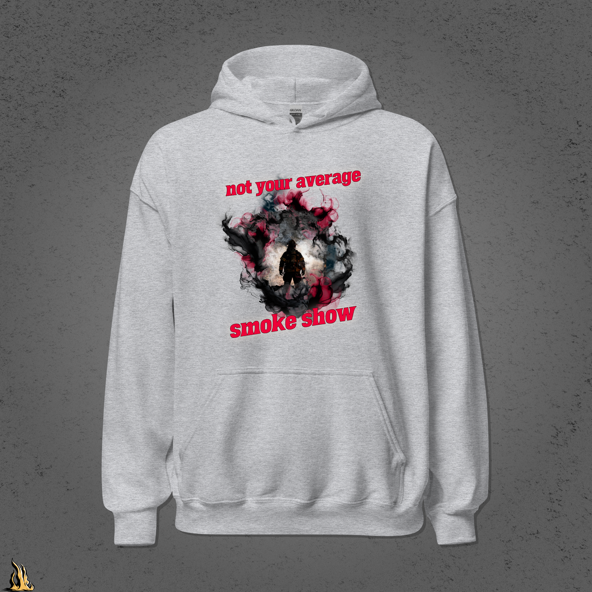 Not Your Average Smoke Show Bunnyhug – Firefighter Hoodie