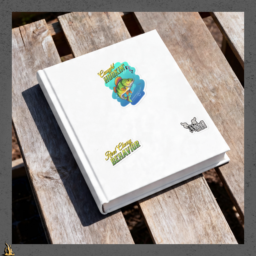 Caught Hookin' Sticker Pack | Funny Fishing Vinyl Sticker Set
