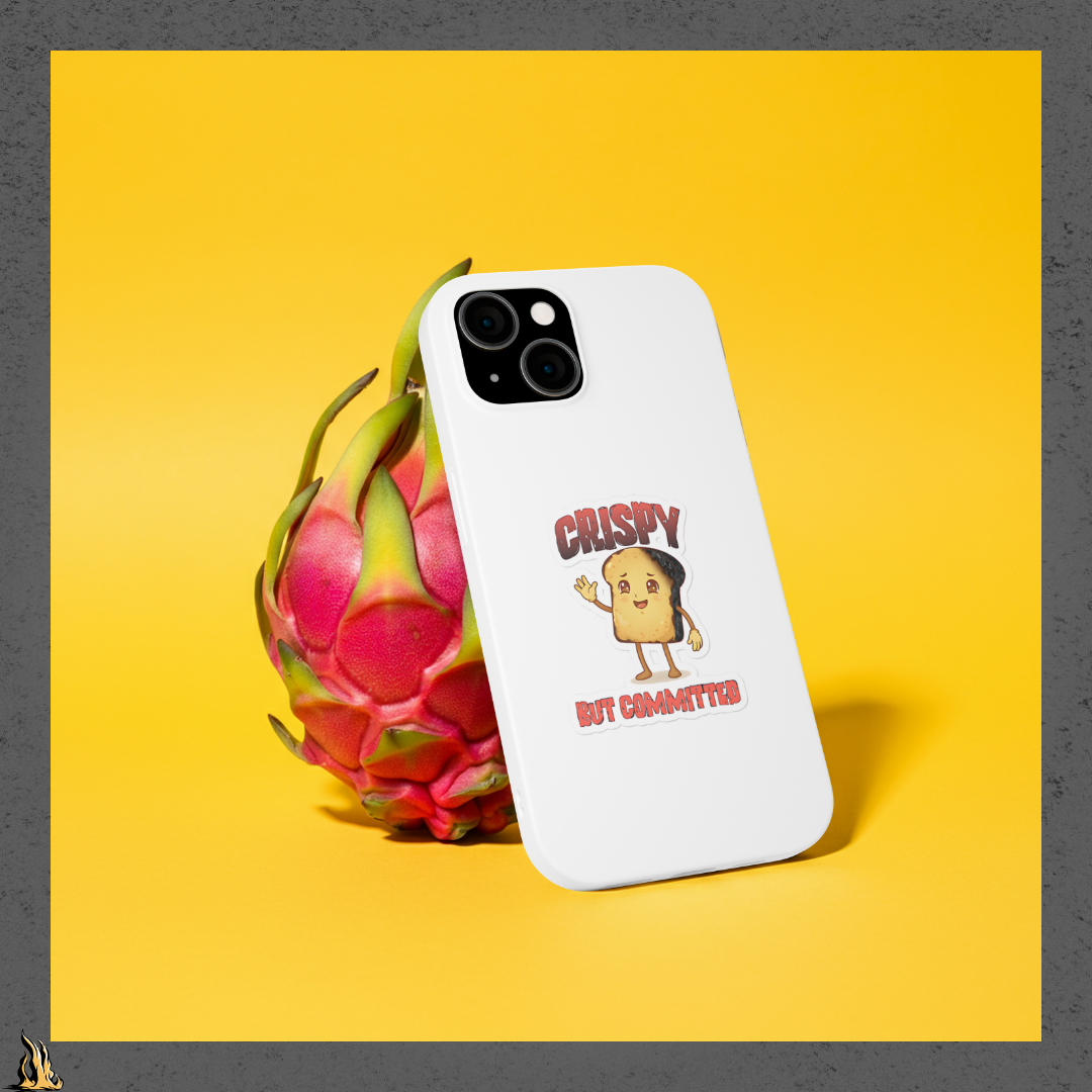 Crispy But Committed Sticker Pack | Funny Burnt Toast Vinyl Sticker Set