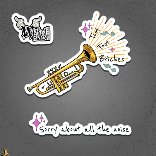 Toot Toot Bitches Funny Motivational Vinyl Sticker Pack