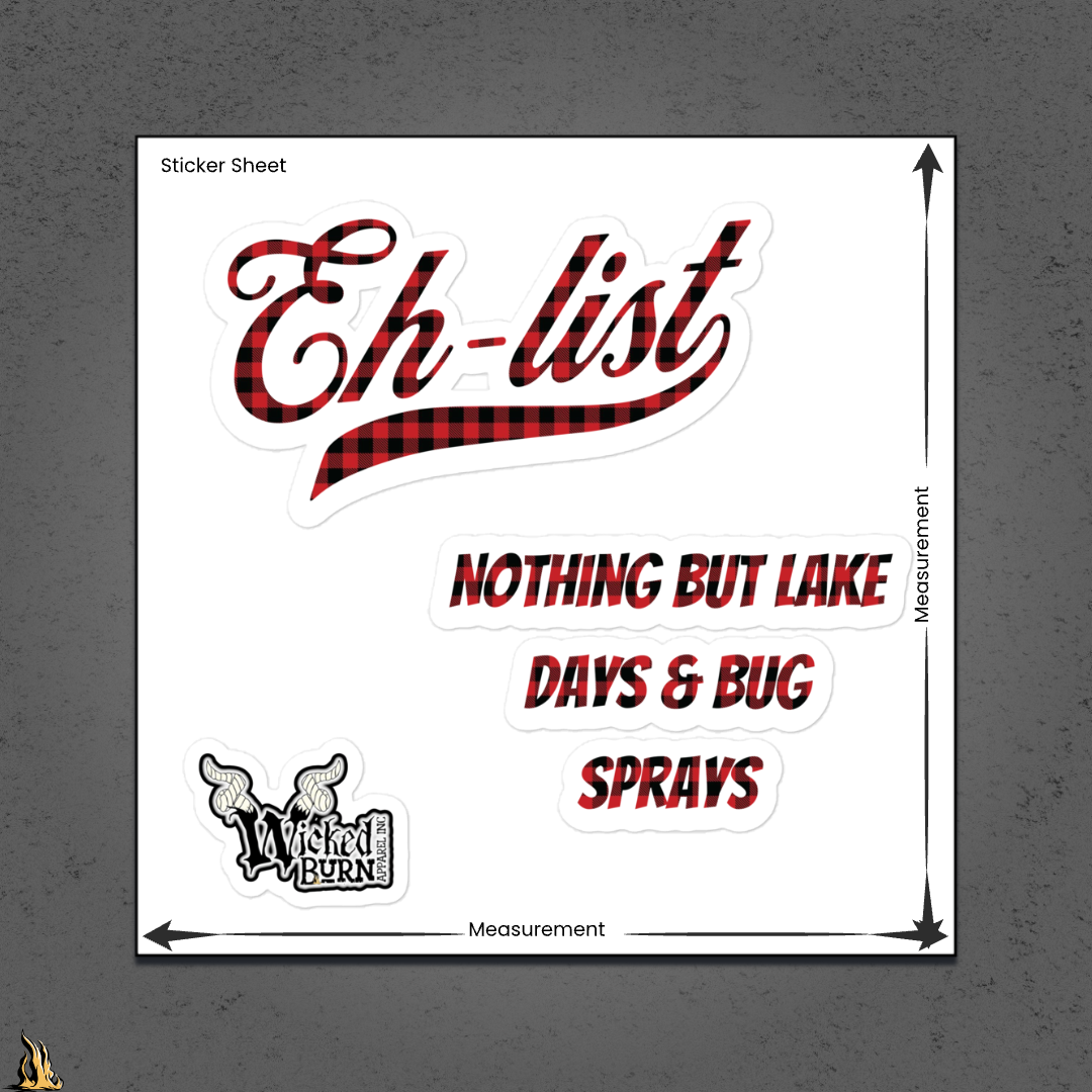 Eh-List: Lake Days & Bug Sprays Sticker Pack