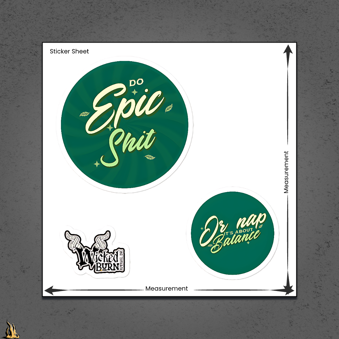 Do Epic Shit Sticker Pack | Motivational & Funny Vinyl Sticker Set
