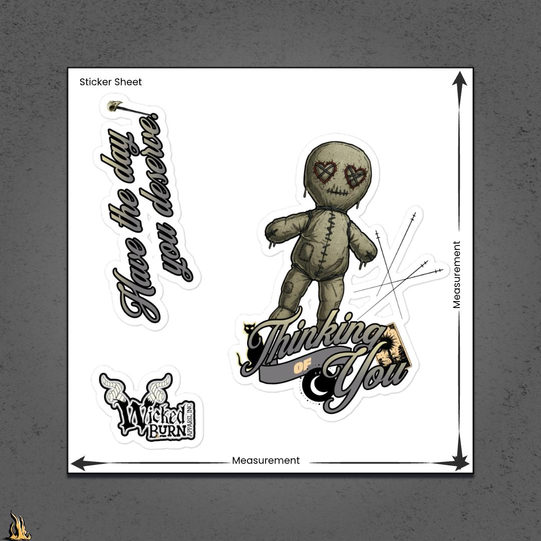 Thinking of You | Sarcastic Voodoo Doll Vinyl Sticker Pack