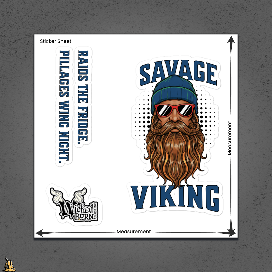 Savage Viking Graphic Vinyl Sticker Pack – Ironstorm Edition