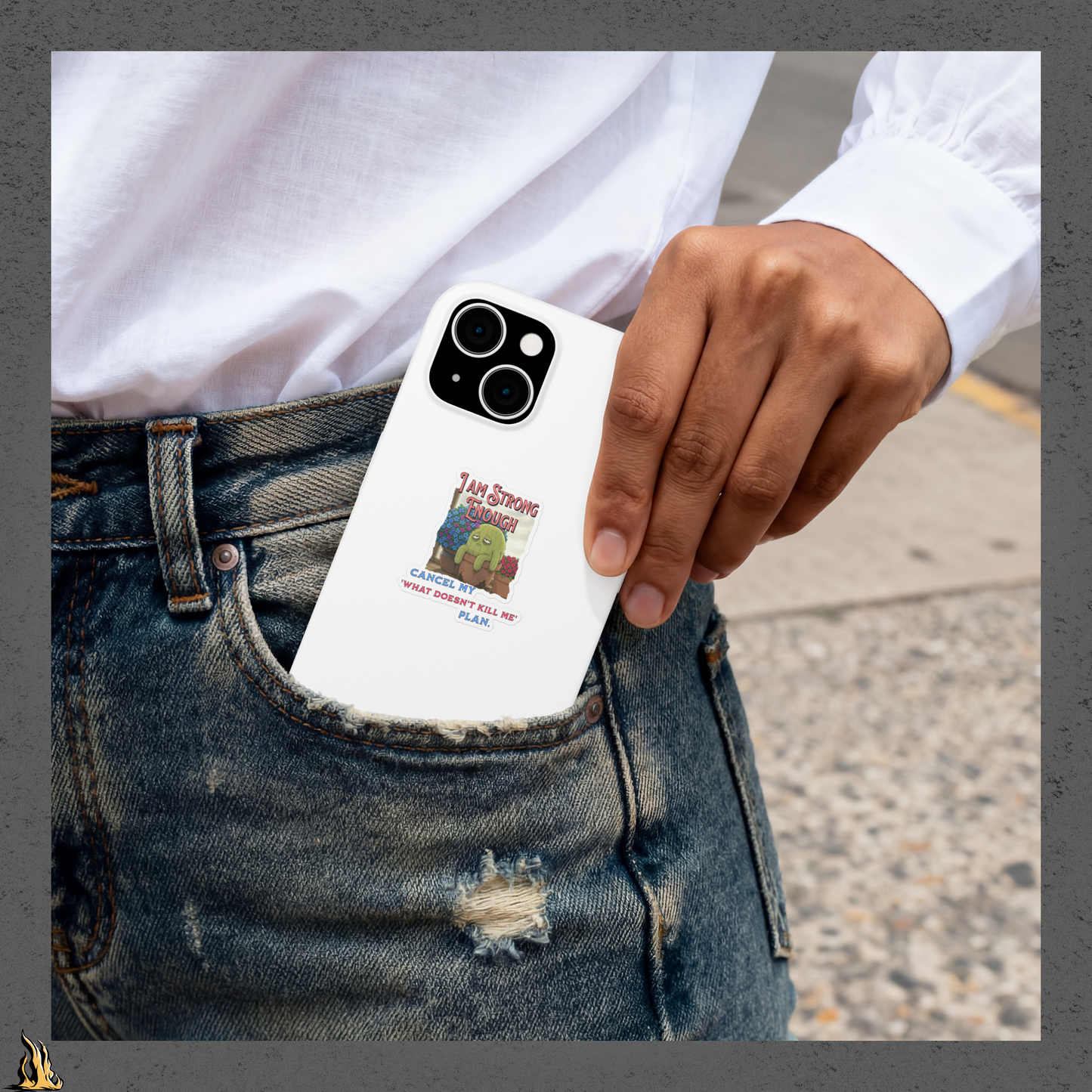 Strong Enough — Comfortable & Unbothered Cactus Sticker Pack