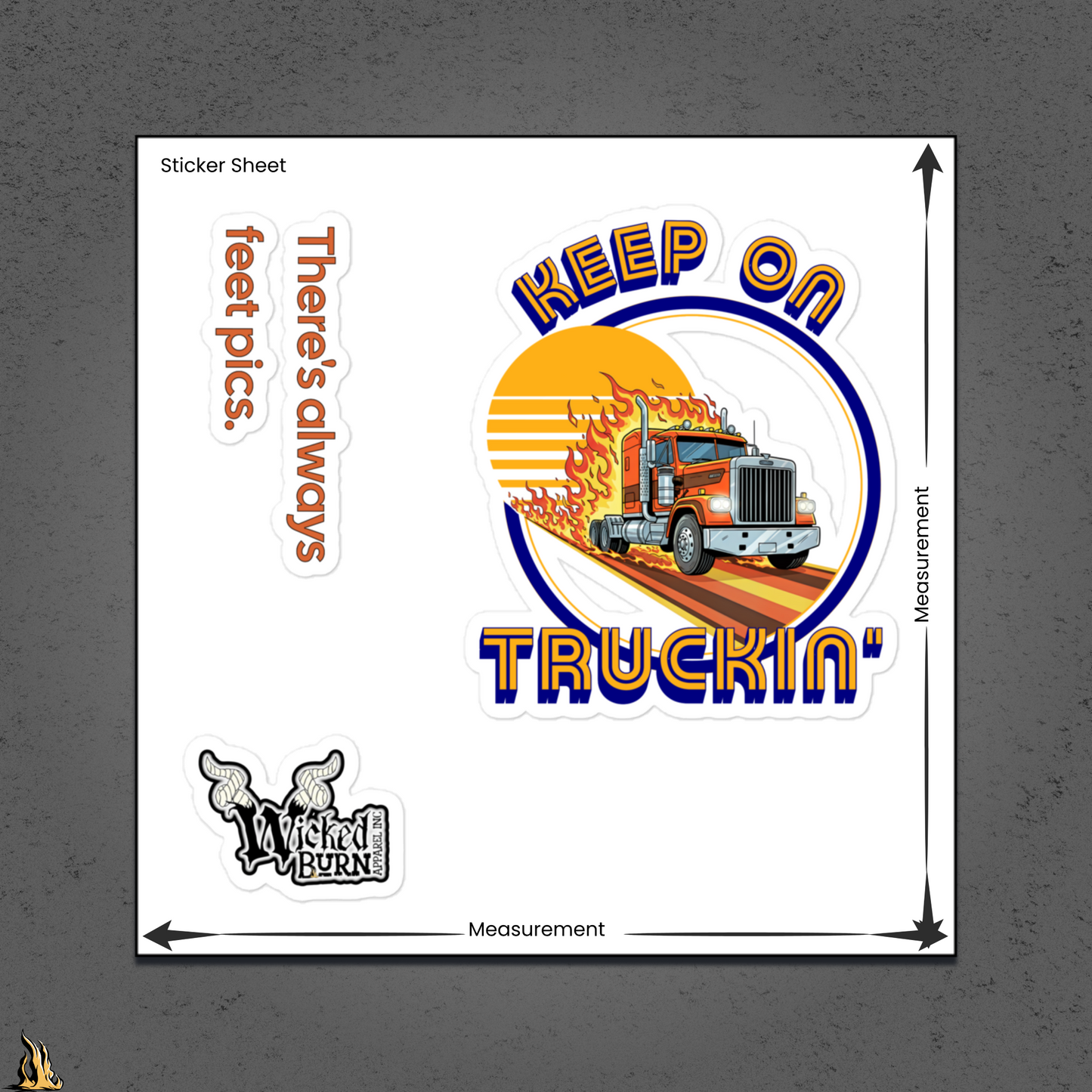 Keep on Truckin’ Sticker Pack – There’s Always Feet Pics