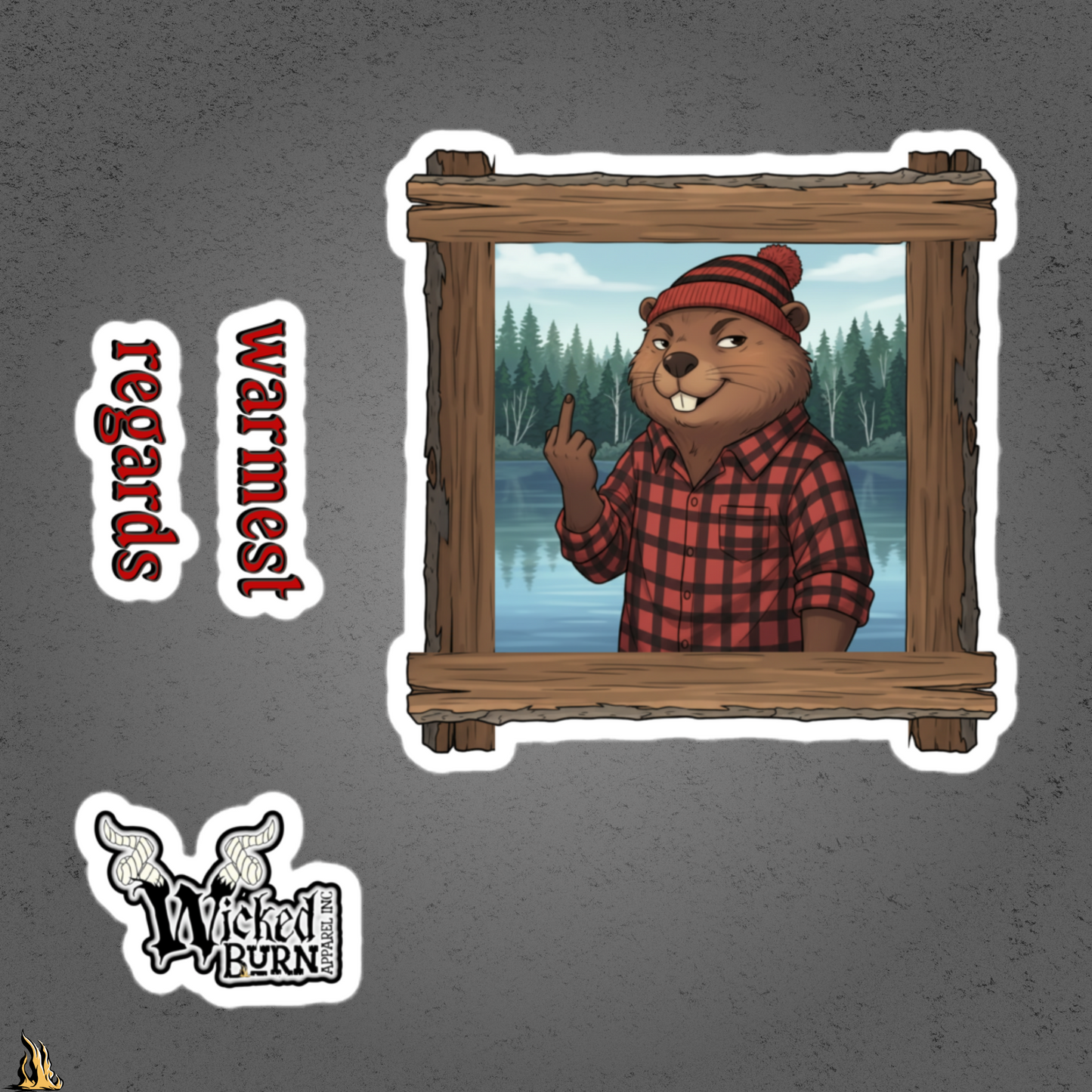 Warmest Regards Beaver Sticker Pack