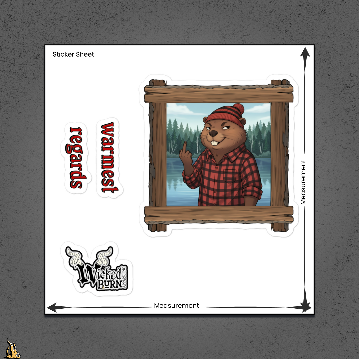 Warmest Regards Beaver Sticker Pack