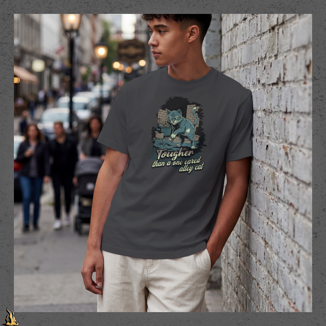 Tougher Than a One-Eared Alley Cat Unisex Graphic T-Shirt