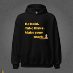 Be Bold. Take Risks. Make Your Mark. | Funny Dog Butt Scoot Sarcastic Unisex Hoodie 7