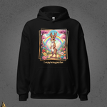 I Enjoy Being Positive | Cute Sarcastic Jackalope Unisex Hoodie 7