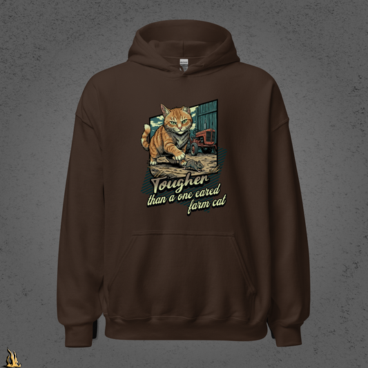 Tougher Than a One-Eared Farm Cat Unisex Graphic Hoodie