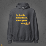 Be Bold. Take Risks. Make Your Mark. | Funny Dog Butt Scoot Sarcastic Unisex Hoodie 10