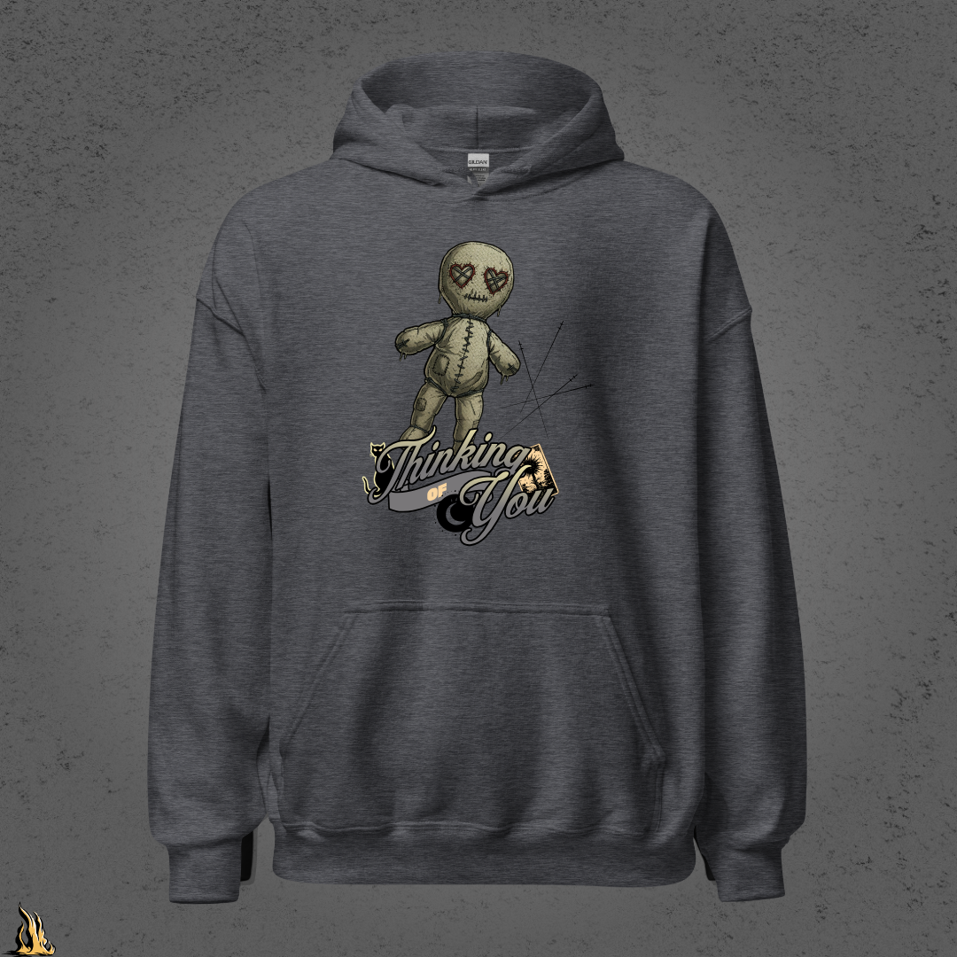 Thinking of You | Funny Gothic Voodoo Doll Unisex Hoodie