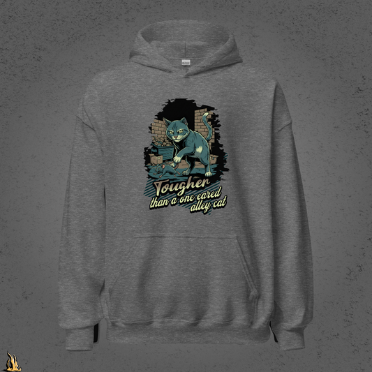 Tougher Than a One-Eared Alley Cat Unisex Graphic Hoodie