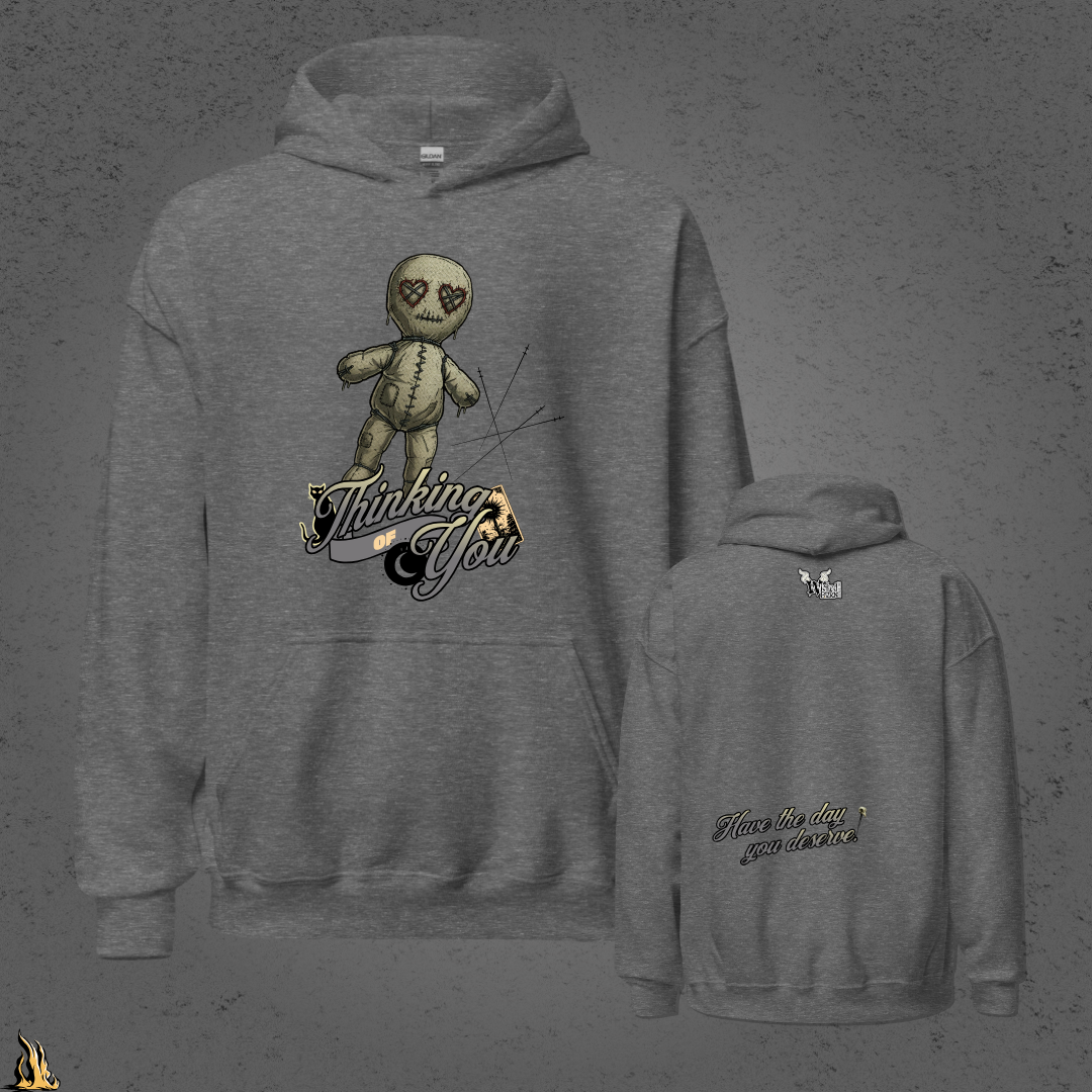 Thinking of You | Funny Gothic Voodoo Doll Unisex Hoodie