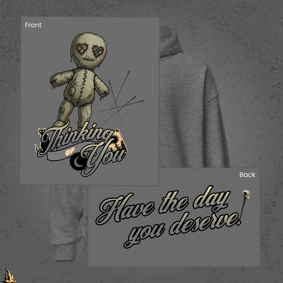 Thinking of You | Funny Gothic Voodoo Doll Unisex Hoodie