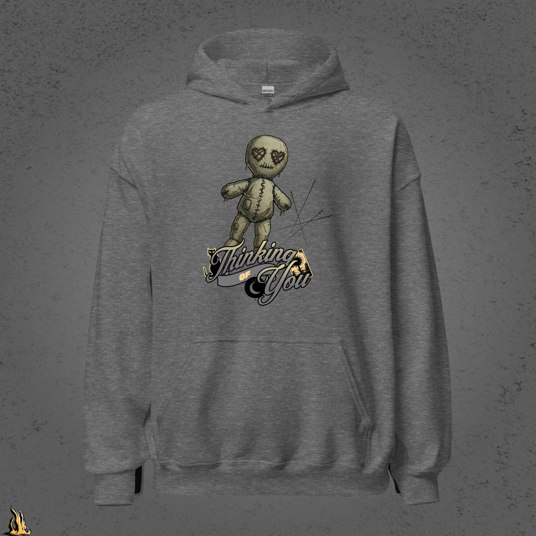 Thinking of You | Funny Gothic Voodoo Doll Unisex Hoodie
