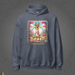 I Enjoy Being Positive | Cute Sarcastic Jackalope Unisex Hoodie 12