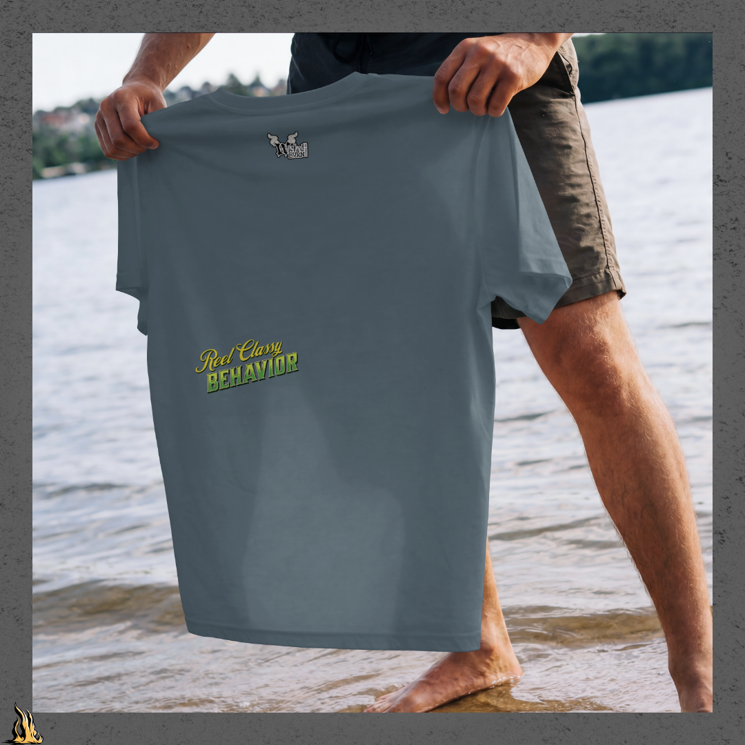 Caught Hookin' - Funny Fishing Graphic Unisex T-Shirt