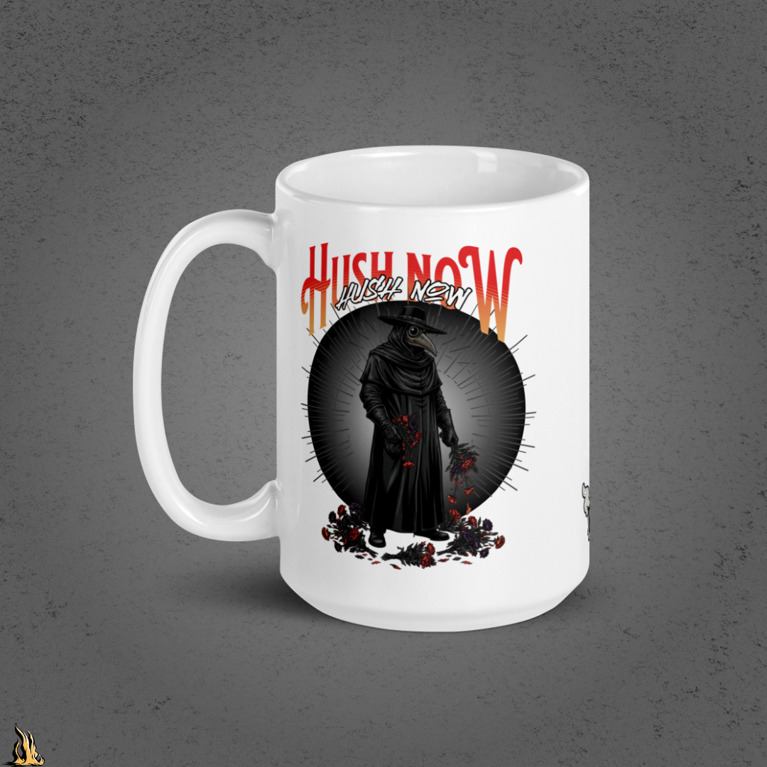 Hush Now... It's Just a Nursery Rhyme | Gothic Plague Doctor Coffee Mug