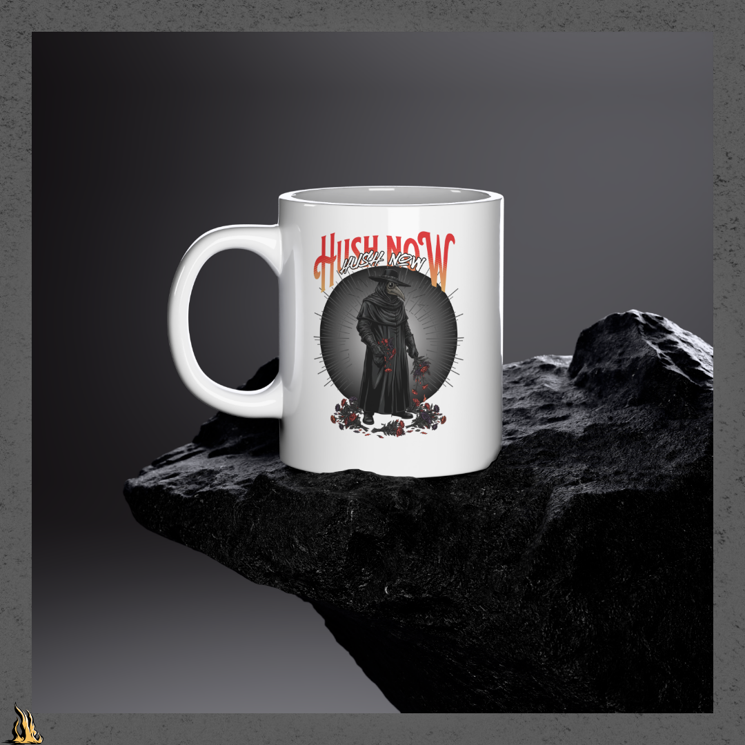 Hush Now... It's Just a Nursery Rhyme | Gothic Plague Doctor Coffee Mug