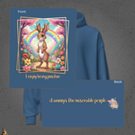 I Enjoy Being Positive | Cute Sarcastic Jackalope Unisex Hoodie 4