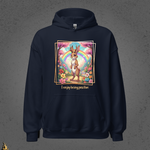 I Enjoy Being Positive | Cute Sarcastic Jackalope Unisex Hoodie 8