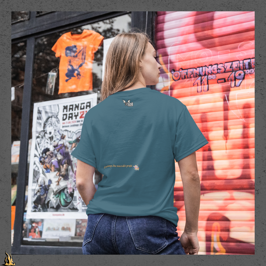 I Enjoy Being Positive | Funny Sarcastic Jackalope Unisex t-shirt