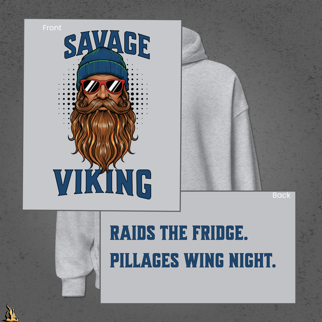 Savage Viking Graphic Unisex Hoodie – Ironstorm Edition